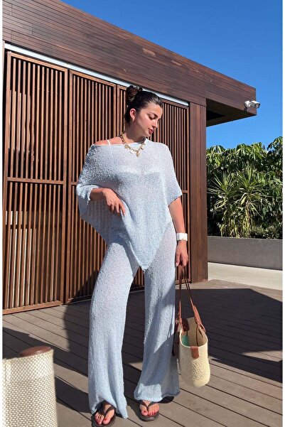 Bade Butik Mavi Summer Pareo Set