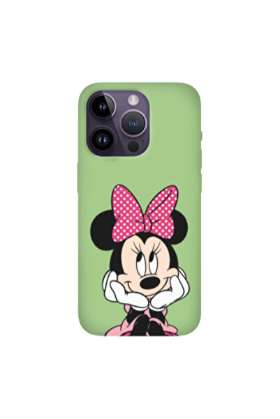 Other Apple iPhone 14 Pro Max Minnie 2 Light Green Colored Silicone TPU Θήκη