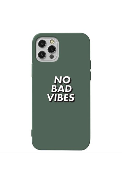 Other Apple iPhone 13 Pro No bad vibes Dark Green Colored Silicone TPU Θήκη
