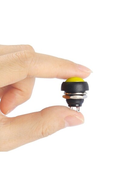 Roboyol Store 12mm PBS-33B Push Buton Sarı