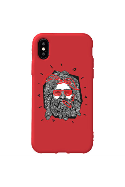 Other Apple iPhone X Cool glasses Red Colored Silicone TPU Θήκη