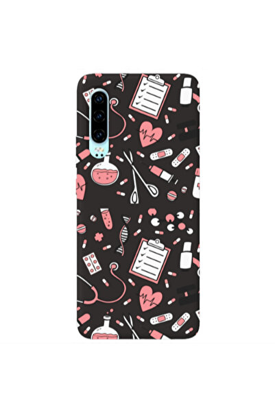 Other Huawei P30 Laboratory Black Colored Silicone TPU Θήκη