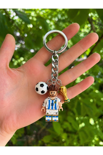womistore Arjantin Formalı Messi Figür Anahtarlık