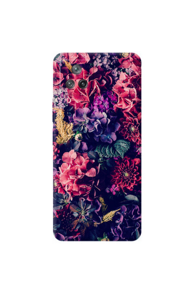 Other Xiaomi Poco F4 Purple and pink flowers Transparent Silicone TPU Θήκη