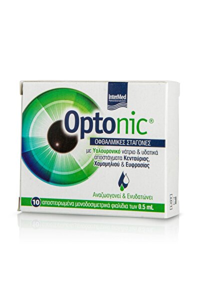 İNTERMED | Optonic Eye Drops | Οφθαλμικές Σταγόνες | 10x0,5ml