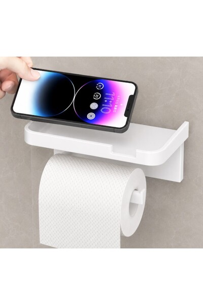 Marsilyan Adhesive Toilet Paper Hanger with Shelf () Ilkel-Grp9Y84