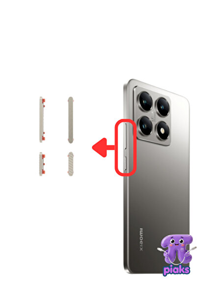 Piaks Xiaomi Mi 14T Açma Kapama Ve Yan Ses Tuşu Plastik Düğme 2406APNFAG Uyum...