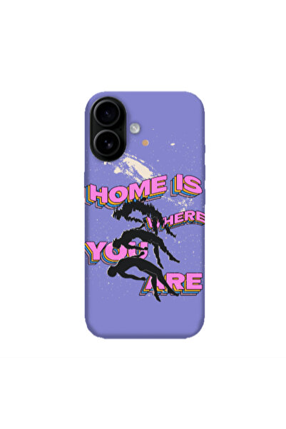 Other Apple Iphone 16 plus Home Is Where Purple Colored Silicone TPU Θήκη
