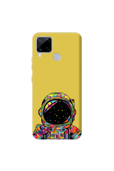Other Realme C25 Astronaut 209 Yellow Colored Silicone TPU Θήκη