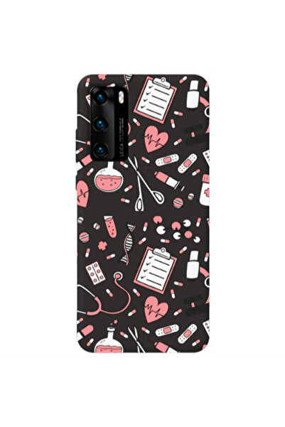 Other Huawei P40 Laboratory Black Colored Silicone TPU Θήκη