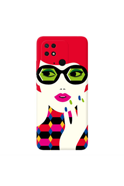 Other Xiaomi Redmi 10C Red hair girl Transparent Silicone TPU Θήκη