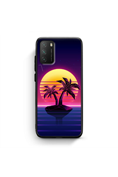 Other Xiaomi Poco M3 Moon and Palmie Black Glossy Θήκη