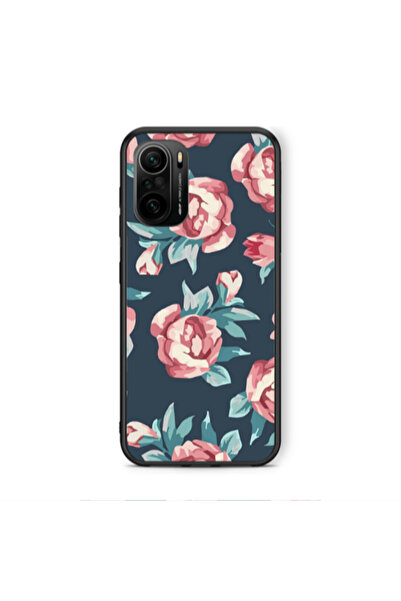 Other Xiaomi Poco F3 Purple roses Black Glossy Θήκη