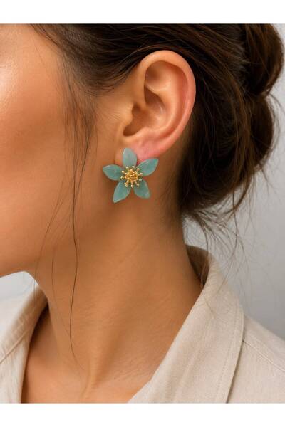 BIJUTERI Flower Model Earrings