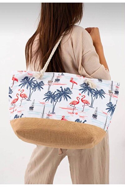 Zübeyde Sayın Patterned Beach Bag