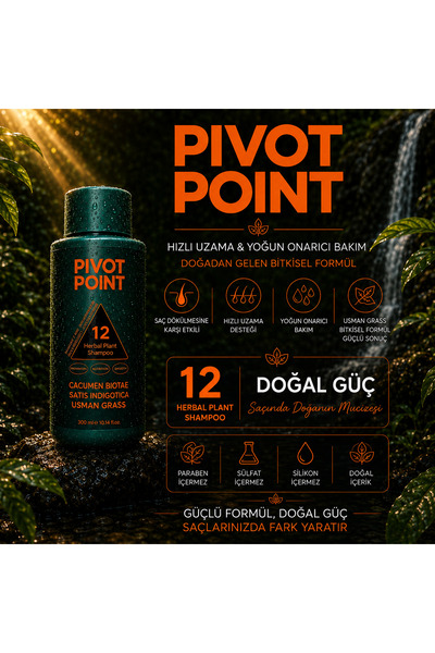 PIVOT POINT 12 Herbal Hair Shampoo 300 ml |   Anti-Hair Loss Strengthening, G...