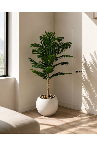 Rafef 135cm Artificial Palm Tree with Mercenaria