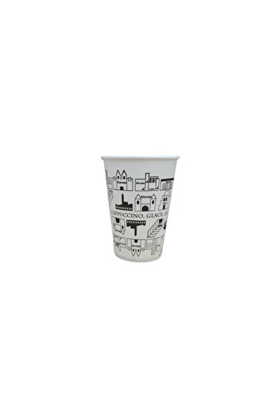 OEM 8 OZ URBAN CARDBOARD CUP 50 PCS/ Top Bottom Set