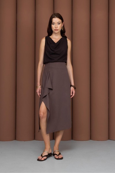 Buly Lyocell Linen Midi Skirt