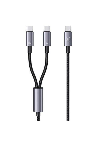 Usams UGREEN SJ740 Cablu de încărcare USB-C la două porturi USB-C 72W 1.2m Negru