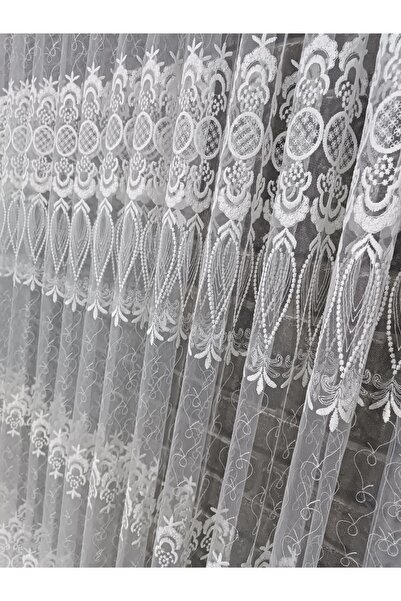 MİR Tulle Curtain 4 Rows Patterned Agir Model Agir Grmajli Washable Super Emb...