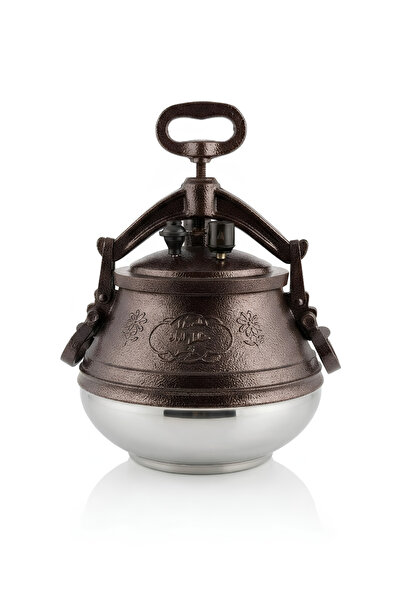 Generic Traditional Afghan Pressure Cooker 10L - Aluminum Body, Dual Safety V...
