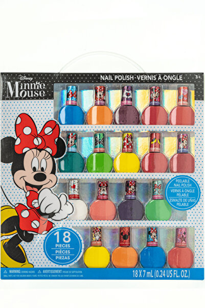 TOWNLEY GIRL TownleyGirl - Disney Minnie Mouse Nail Polish Set - 18 Pcs