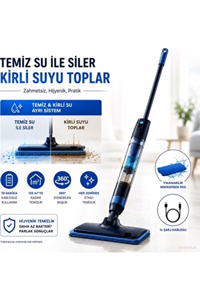 Philips Islak Şarjlı Paspas Kablosuz Elektrikli Mop Kirli Su Ayrıştırıcılı Dö...