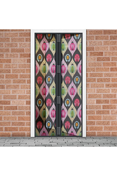 Garden of Eden Mosquito net for door - magnetic - 100 x 210 cm - ladybug patt...