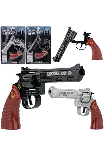 Trifox Revolver de jucărie cu capse, aspect metalic, Trifox, mix de culori