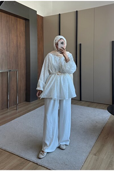 ensade Zerafet Series Balloon Sleeve Stylish Tunic with Four Button Lining