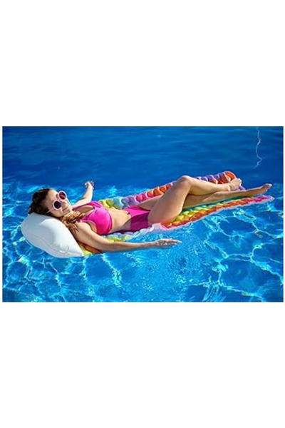 BESTWAY Rainbow Dreams hava yatağı 161 x 76 x 25 cm, 1 yetişkin, 100 kg