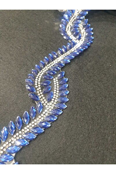 ESRA ŞELEM Blue Color Iron-On Decorative Strip Accessory 1 Meter