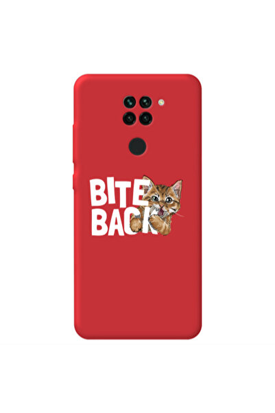 Other Xiaomi Redmi Note 9 bitte back cat Red Colored Silicone TPU Θήκη