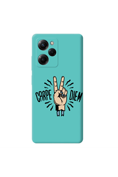 Other Xiaomi Poco X5 Pro Carpe Two Diem Turquoise Colored Silicone TPU Θήκη