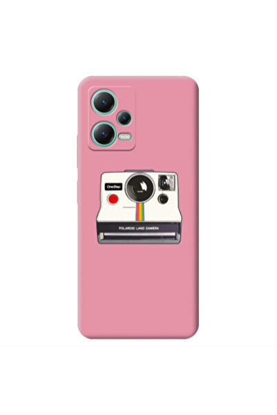 Other Xiaomi Redmi Note 12 Pro 5G Polaroid land camera Pink Colored Silicone ...