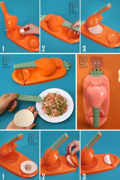 Empressco Practical 2-in-1 Dough Roller and Pressing Mold, Easy Dumpling and ...