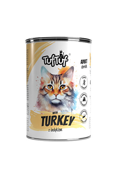 OEM Hrană umedă pisici, TufTuf, 400g, Carne de Curcan Tocat, Pisici Adulte, S...