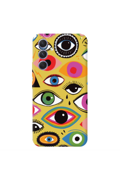 Other Samsung A35 Colorful eyes Yellow Colored Silicone TPU Θήκη