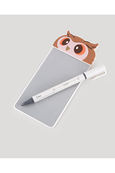 LETS BE CHILD Sevimli Baykuş Manyetik Mini Yazı Tahtası Silikon Figürlü 5.5 inç