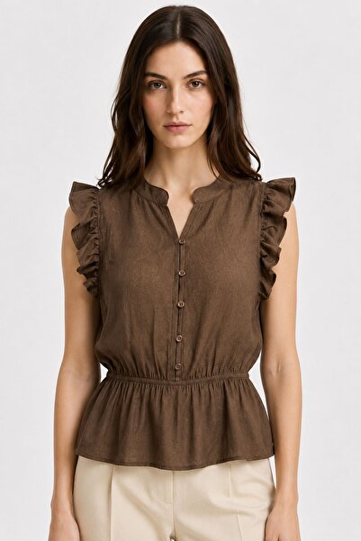 Hiccup MIXRAY Bluză peplum jacquard texturată