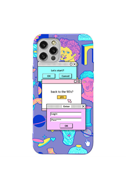 Other Apple iPhone 13 Pro Enter Login Purple Colored Silicone TPU Θήκη