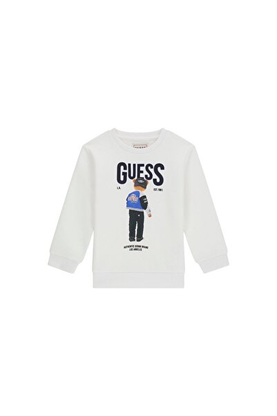 Guess Bluză băieți N6RQ03KAD74 Albă