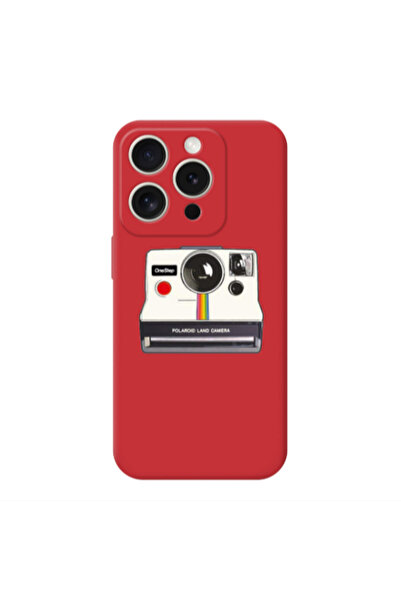 Other Apple iPhone 15 Pro Polaroid land camera Red Colored Silicone TPU Θήκη