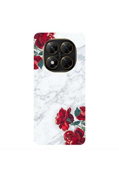 Other Xiaomi Poco X7 Marble and roses Transparent Silicone TPU Θήκη