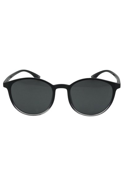 sun factory Black Gradient Round Unisex Sunglasses with Polarized Lenses with Uv400 Protection