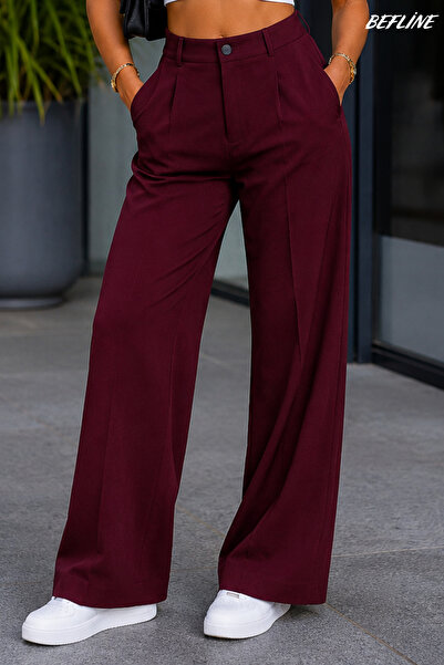 LAVİNİM Women's Scuba Oversize Palazzo Pants Lycra High Waist