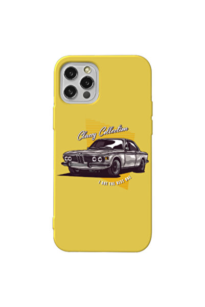Other Apple iPhone 12 Pro Max Classy Collection Yellow Colored Silicone TPU Θήκη