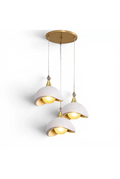 TIGEA Accessories Beton Görünümlü İskandinav Tarzı Led Toplu Avize – Salon ve...