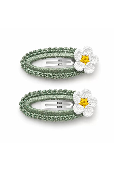 TIGEA Accessories Hand Knitted Flower Design Baby and Children's Hair Clips S...